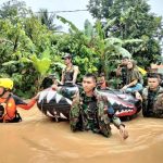 TNI AL Tugaskan Marinir Bantu Evakuasi Korban Banjir di Pesawaran Lampung