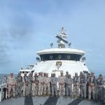Bertemu di Perairan Perbatasan, Kapal Patroli Bakamla RI dan Malaysia Patroli Bersama